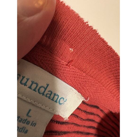 SUNDANCE Candice Stripped Easy Dress 100% Cotton Henley Casual Weekend Large - Picture 12 of 12